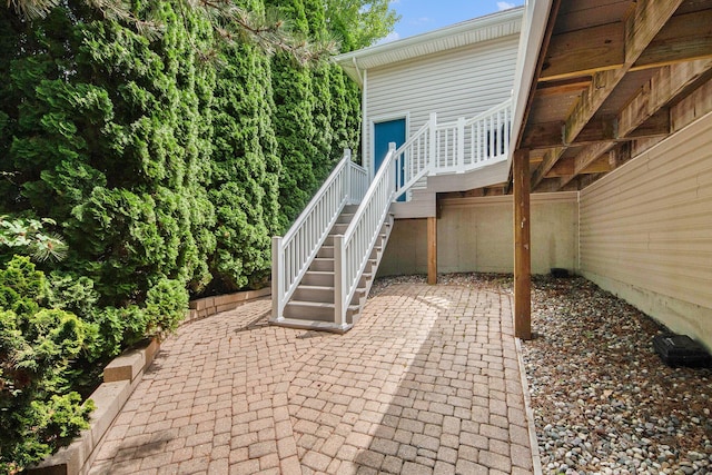 172 Bay Meadows Dr, Holland, MI 49424 - view of patio featuring stairway