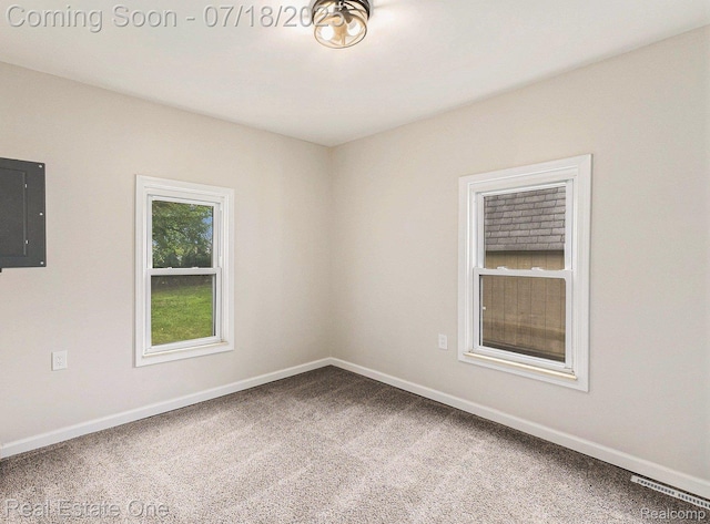 21801 Colgate St, Farmington Hills, MI 48336 - carpeted spare room with electric panel and baseboards