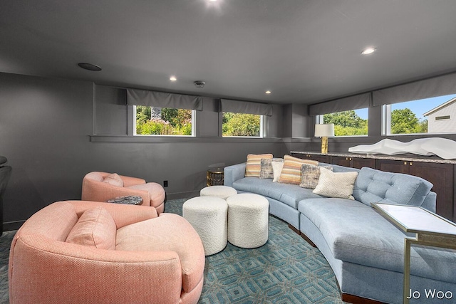 5362 Settlers Grove Rd NE, Belmont, MI 49306 - living area featuring plenty of natural light and recessed lighting