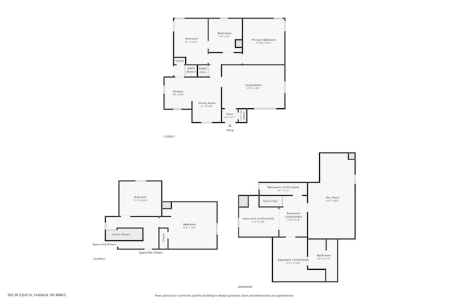 302 W 22nd St, Holland, MI 49423 - view of room layout