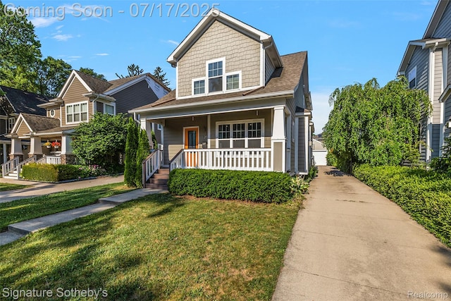 1120 Wyandotte Ave, Royal Oak, MI 48067 - craftsman house featuring covered porch and a front yard