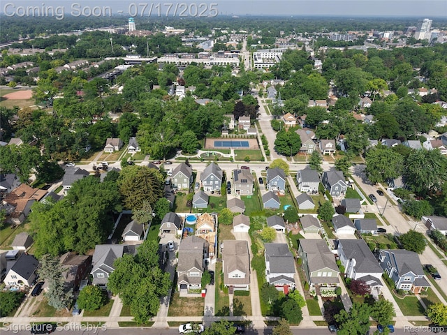 1120 Wyandotte Ave, Royal Oak, MI 48067 - aerial overview of property's location featuring nearby suburban area