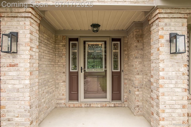 1847 Brandy Ln, Brighton, MI 48114 - doorway to property featuring brick siding