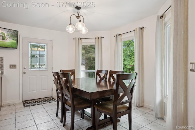 1847 Brandy Ln, Brighton, MI 48114 - dining space featuring baseboards and light tile patterned floors