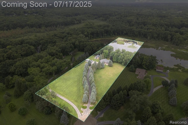 1847 Brandy Ln, Brighton, MI 48114 - aerial overview of property's location with property boundaries highlighted and rural landscape