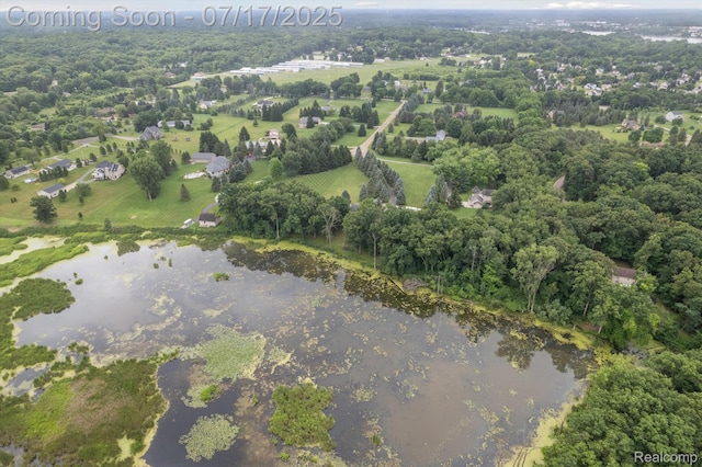 1847 Brandy Ln, Brighton, MI 48114 - aerial view of property and surrounding area featuring a nearby body of water