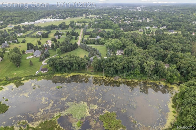 1847 Brandy Ln, Brighton, MI 48114 - aerial view of property and surrounding area featuring a nearby body of water