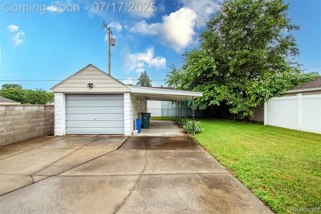 43 Charlevoix St, Clawson, MI 48017 - detached garage featuring concrete driveway
