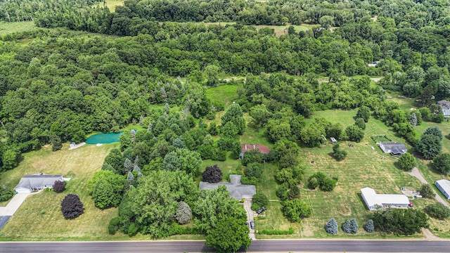 2597 E Glendora Rd, Buchanan, MI 49107 - drone / aerial view of a heavily wooded area