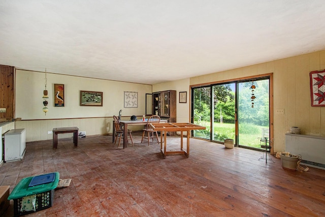 2597 E Glendora Rd, Buchanan, MI 49107 - playroom featuring hardwood / wood-style floors and wood walls