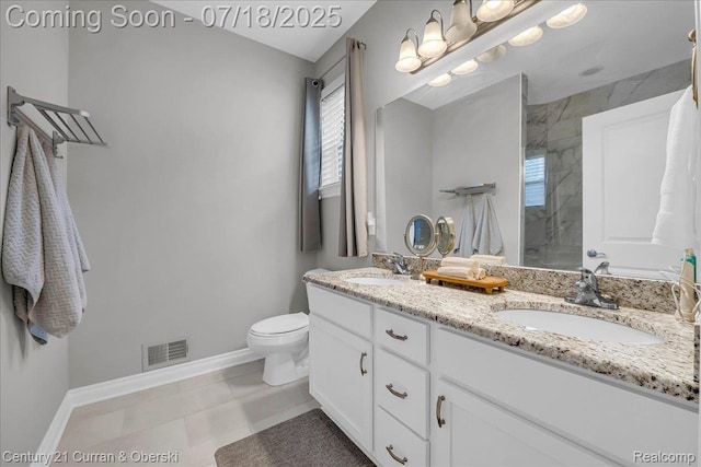 21150 Bryce Ct, Romulus, MI 48174 - full bathroom with double vanity and a marble finish shower