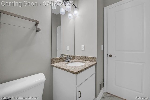 21150 Bryce Ct, Romulus, MI 48174 - half bath with vanity and marble look tile flooring