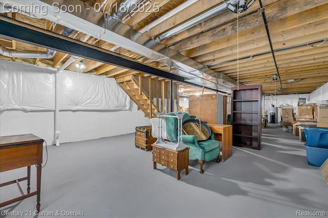 21150 Bryce Ct, Romulus, MI 48174 - unfinished basement with stairway