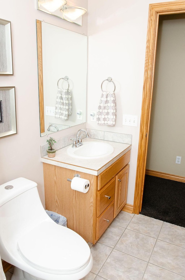 11734 Lindy Ct, Rockford, MI 49341 - bathroom with vanity and tile patterned floors