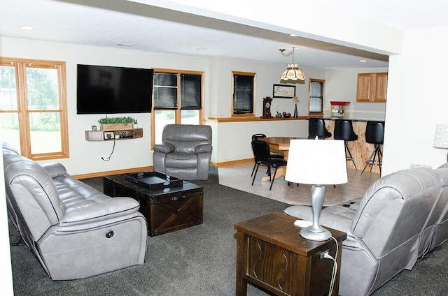 11734 Lindy Ct, Rockford, MI 49341 - carpeted living room with recessed lighting