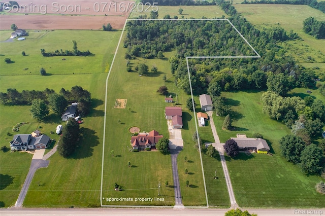 7366 E Maple Ave, Grand Blanc, MI 48439 - overview of rural landscape featuring property boundaries highlighted