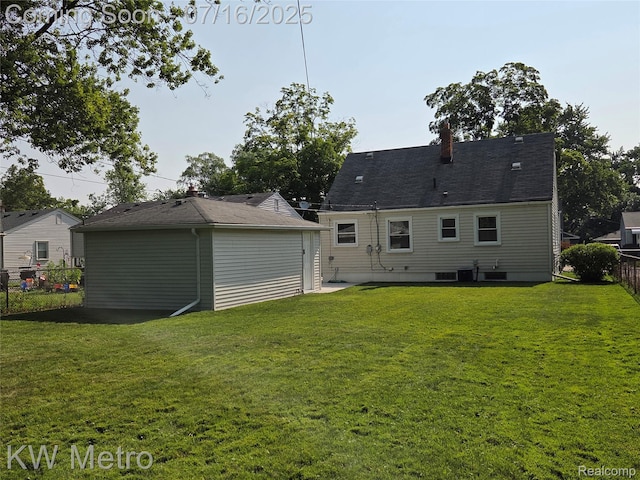 4507 Sedgemoor Ave, Royal Oak, MI 48073 - back of property with a chimney and an outbuilding