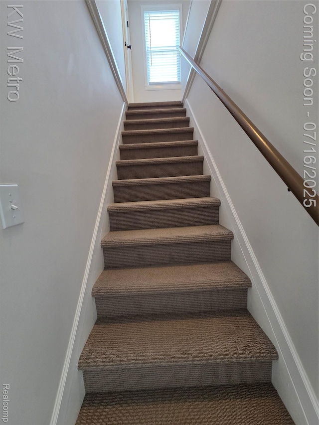 4507 Sedgemoor Ave, Royal Oak, MI 48073 - staircase featuring carpet floors