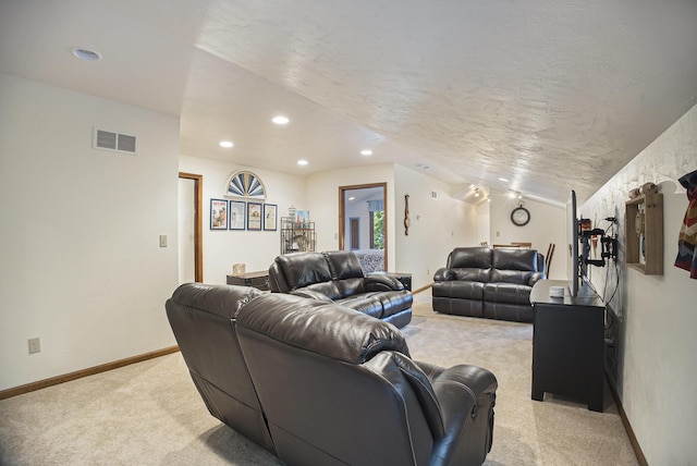 220 Park Ave, South Haven, MI 49090 - living area featuring light colored carpet and recessed lighting