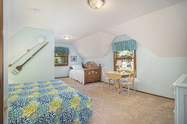 220 Park Ave, South Haven, MI 49090 - bedroom with carpet and lofted ceiling
