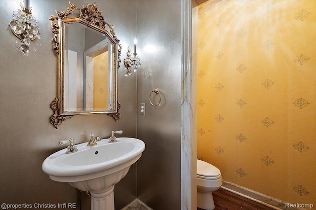 400 Hamilton Rd, Bloomfield, MI 48301 - bathroom featuring wood finished floors and toilet