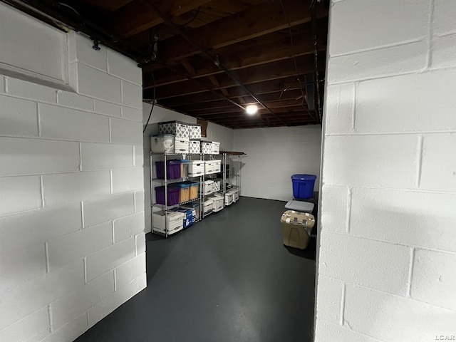 2682 Elmwood Dr, Adrian, MI 49221 - unfinished basement with concrete block wall