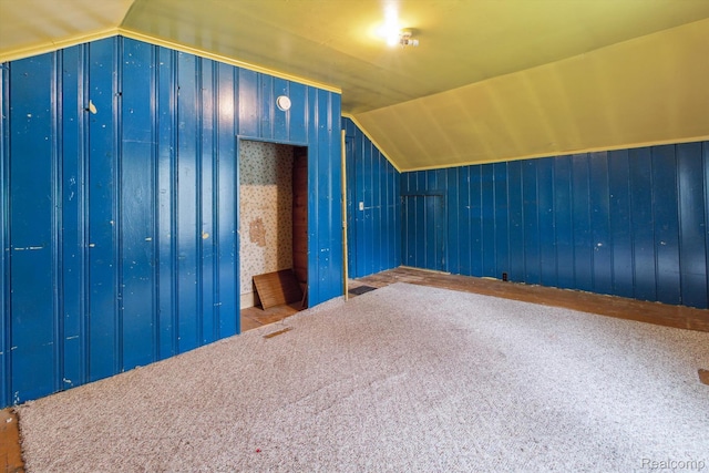 4415 Central St, Columbiaville, MI 48421 - additional living space featuring vaulted ceiling and carpet flooring