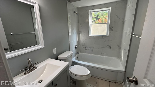 1902 Crestbrook Ln, Flint, MI 48507 - full bath featuring vanity,  shower combination, and tile patterned flooring
