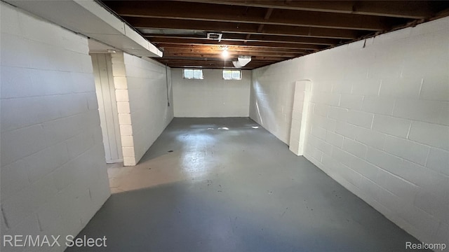 1902 Crestbrook Ln, Flint, MI 48507 - below grade area featuring concrete block wall