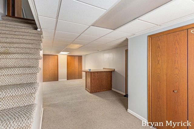 4675 44th St, Holland, MI 49423 - finished below grade area featuring carpet floors and a bar