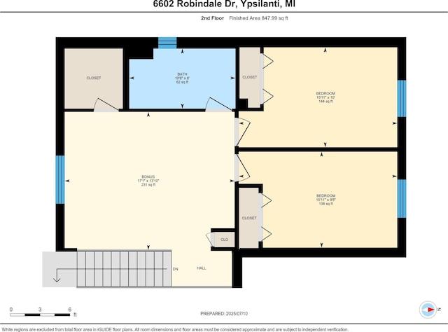 6602 Robindale Dr, Ypsilanti, MI 48197 - view of room layout