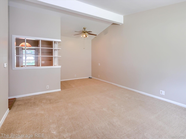 515 Juniper Dr, Davison, MI 48423 - spare room featuring light carpet and ceiling fan