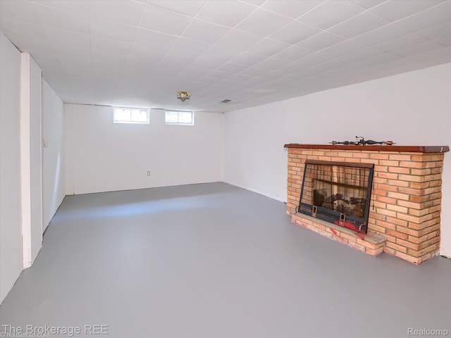 515 Juniper Dr, Davison, MI 48423 - below grade area with a fireplace