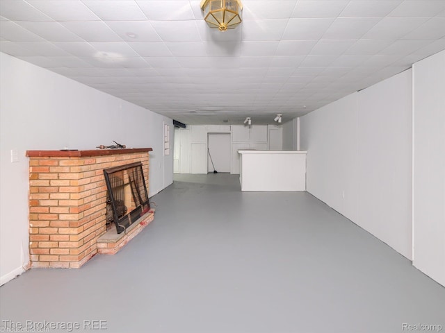 515 Juniper Dr, Davison, MI 48423 - finished below grade area featuring a fireplace