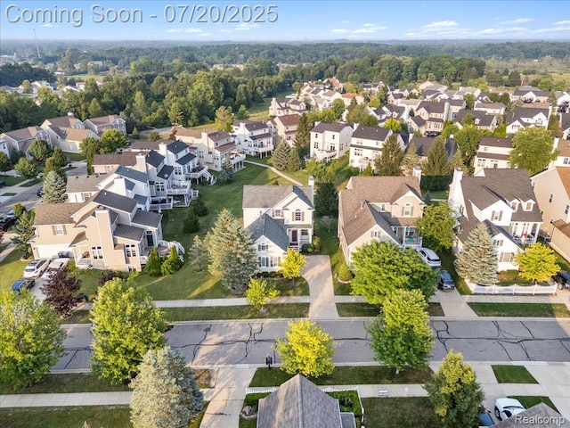 1145 York Ave, Howell, MI 48843 - aerial perspective of suburban area