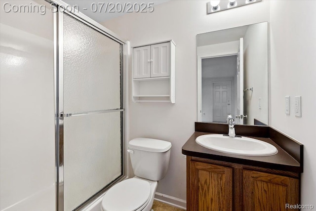 1145 York Ave, Howell, MI 48843 - bathroom with vanity and a shower with door