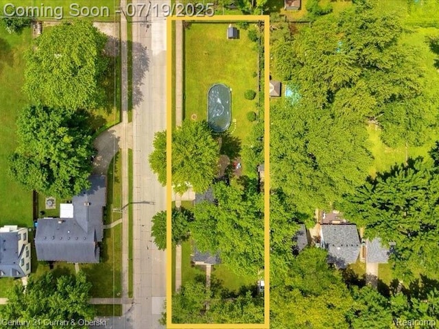 3850 Parker St, Dearborn, MI 48124 - aerial view of property's location featuring property boundaries highlighted