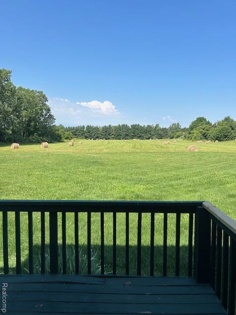 20100 Hickory Ridge Rd, Holly, MI 48442 - view of yard with a view of countryside and a deck