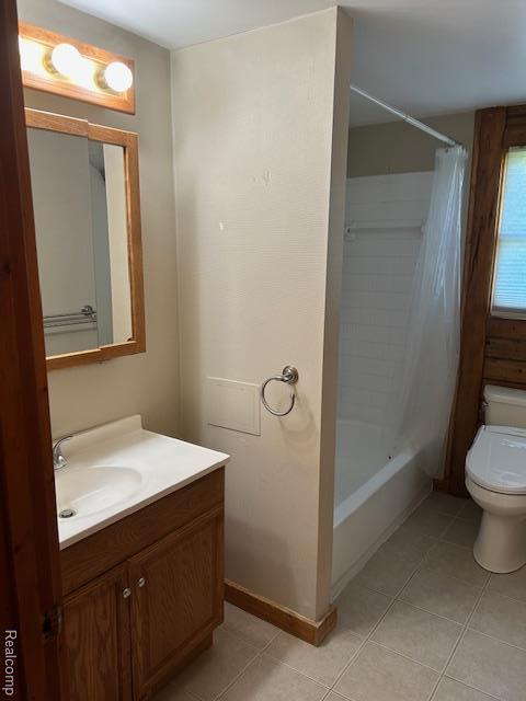 20100 Hickory Ridge Rd, Holly, MI 48442 - full bath with vanity, tile patterned flooring, and shower / bath combination with curtain