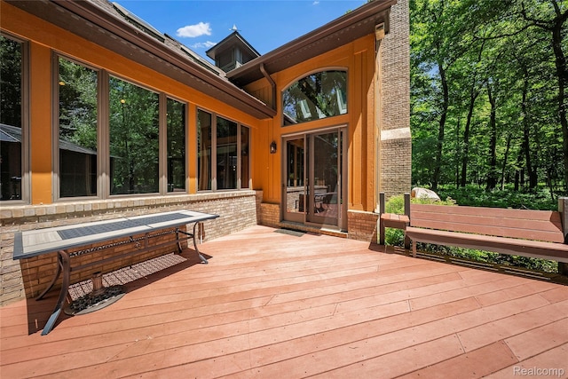 8931 Bridge Rd, Grosse Ile, MI 48138 - view of wooden deck