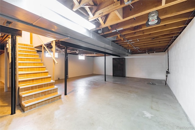 21819 Meridian Rd, Grosse Ile, MI 48138 - below grade area featuring stairway
