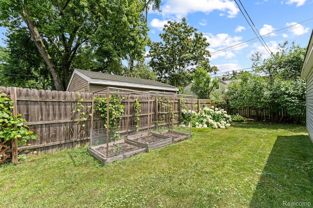 1405 Fielding St, Ferndale, MI 48220 - fenced backyard with a vegetable garden