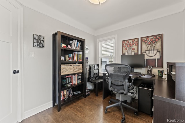 1405 Fielding St, Ferndale, MI 48220 - office featuring dark wood-type flooring
