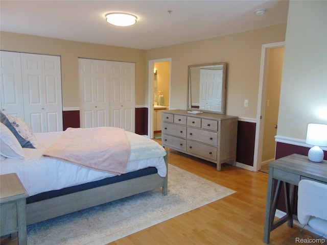 1429 Millbrook Trl, Ann Arbor, MI 48108 - bedroom with multiple closets and light wood-style floors
