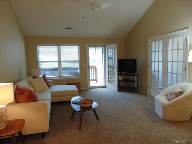 1429 Millbrook Trl, Ann Arbor, MI 48108 - carpeted living area featuring vaulted ceiling