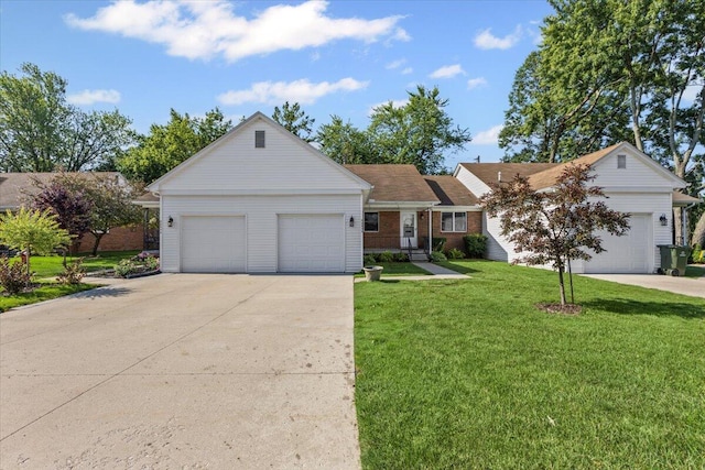 22830 Lincoln Ct, Saint Clair Shores, MI 48082 - view of front of property featuring a garage, a front yard, and brick siding