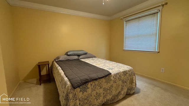 510 Martin St, Owosso, MI 48867 - bedroom featuring carpet flooring and crown molding