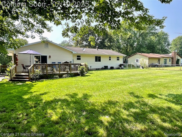 5363 Irish Rd, Grand Blanc, MI 48439 - rear view of house featuring a deck