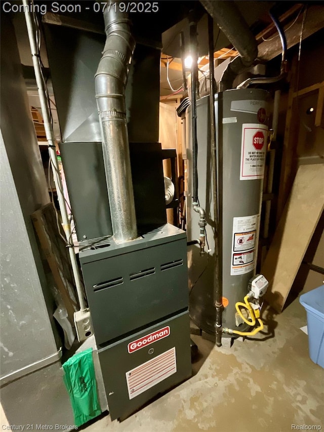 5363 Irish Rd, Grand Blanc, MI 48439 - utilities with water heater and heating unit