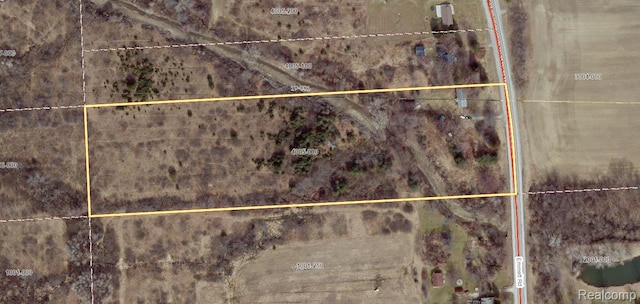 5489 Emmett Rd, Emmett, MI 48022 - map of property location featuring property boundaries highlighted